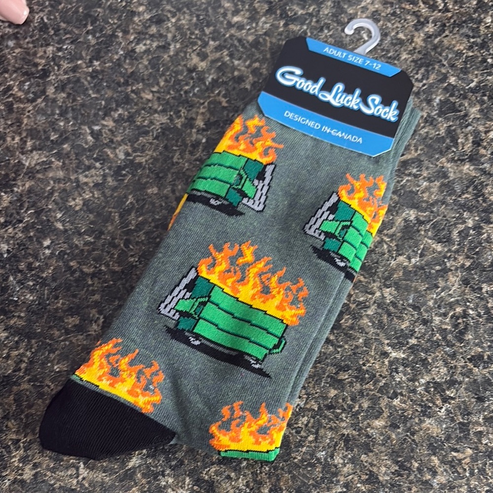 NWT Dumpster Fire Socks